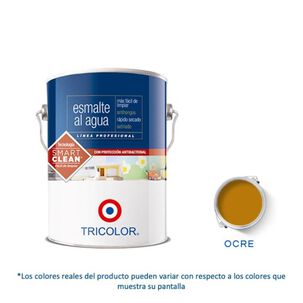 Esmalte Al Agua Profesional 1 Gl Ocre Tricolor